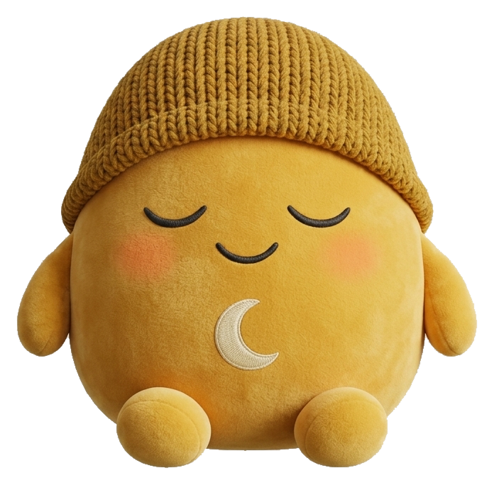Hygge wellbeing philosophy plushie character