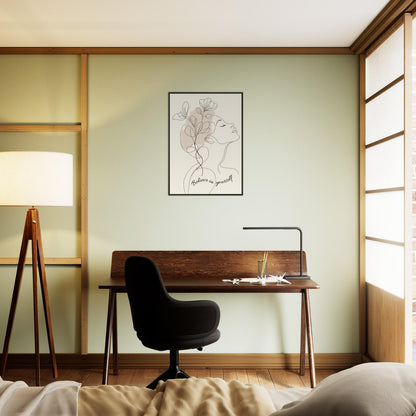 Believe in Yourself framed poster in interior setting